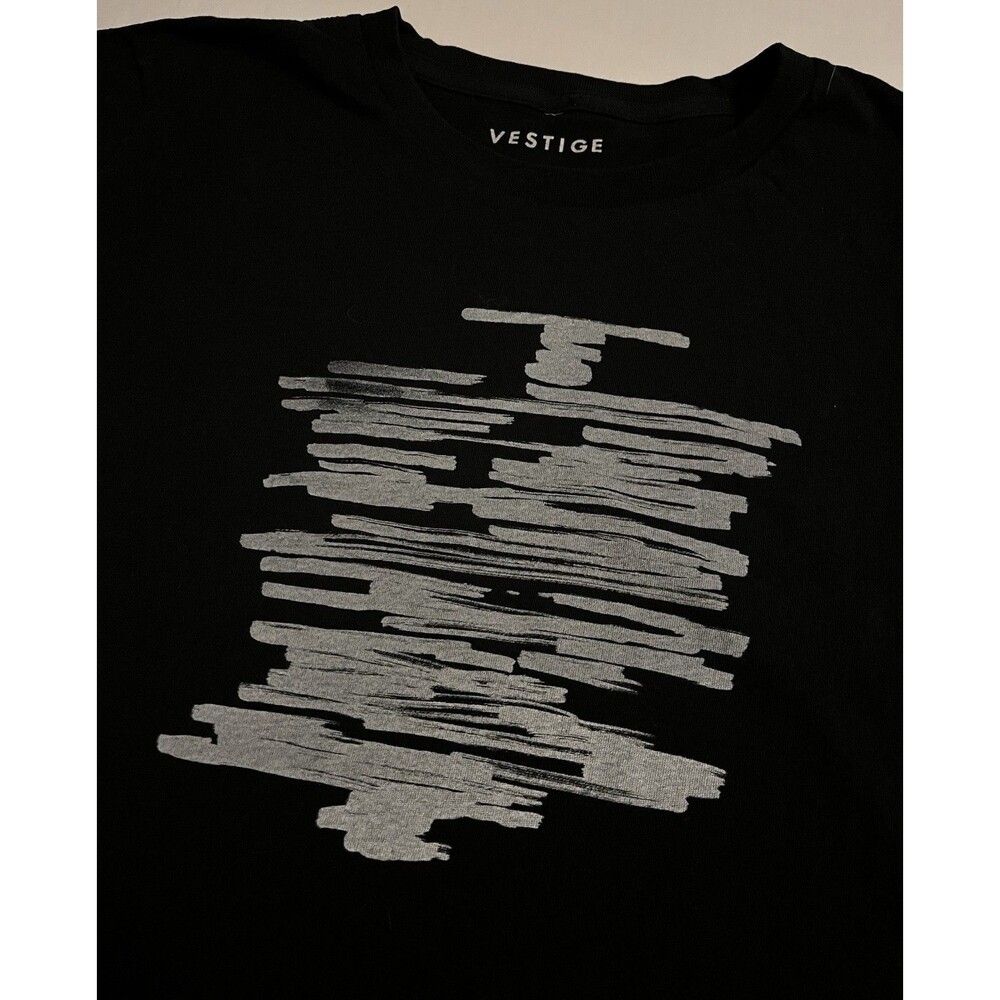NEW Vestige Art Graphic Print Short Sleeve Black T-Shirt LARGE Philadelphia NWOT